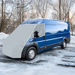 Housse de pare-brise camping-car non-tissé compatible avec Fiat Ducato 06-23 Isolation de fenêtre Vanit ME58 gris DPLN4