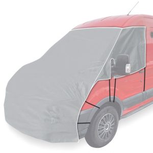Housse de pare-brise camping-car non-tissé compatible avec Ford Transit 06-14 Isolation de fenêtre Vanit ME58 gris DPLN1