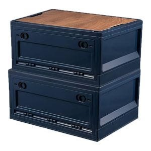 Set 2x Campingbox stapelbar Vanit CB27 Transportbox Blau