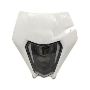 Phare LED ECE + plaque compatible avec KTM 200 / 300 EXC XDURE SW1-WH