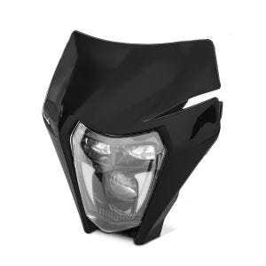 Phare LED ECE avec masque compatible avec KTM 300 EXC 14-22 XDure SW3 noir