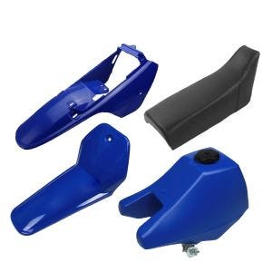 Verkleidungsset passend für Yamaha PW80 mit Benzintank Sitzbank Kotflügel Verkleidungskit XDure BK24 blau