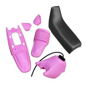 Verkleidungsset passend für Yamaha PW50 mit Benzintank Sitzbank Kotflügel Verkleidungskit XDure BK23 rosa