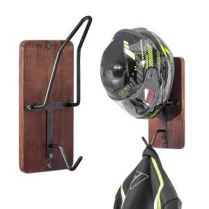 Motorradhelm Halterung Wandhalterung Holz XGP HH4 schwarz