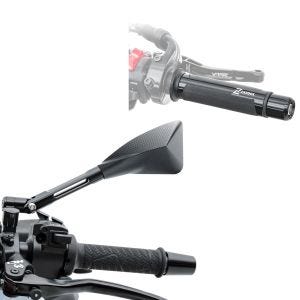 Lenkerspiegel Motorrad Tomahawk large Set und Lenkergriffe LG1 Zaddox S-AG1_1