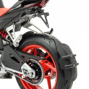 Motorrad Hinterradabdeckung Set mit Kennzeichenhalter Universal Zaddox LN2 mit Beleuchtung DPLB