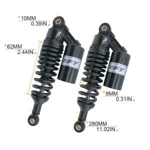 Stoßdämpfer Motorrad Zaddox schwarz DK3641