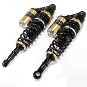 Motorrad Stossdämpfer hinten 360mm Federbein Paar Universal Zaddox RS2 schwarz-gold_1
