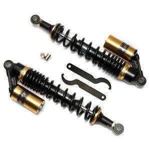 Motorrad Stossdämpfer hinten 400mm Federbein Paar Universal Zaddox RS2 schwarz-gold DPLB