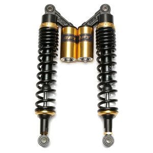 Motorrad Stossdämpfer hinten 400mm Federbein Paar Universal Zaddox RS2 schwarz-gold DPLB1