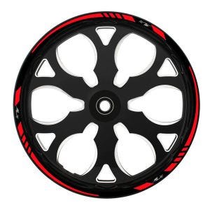 Felgenrandaufkleber Racing Style passend für Triumph Trident 660 17 Zoll Felgen Aufkleber Zaddox rot